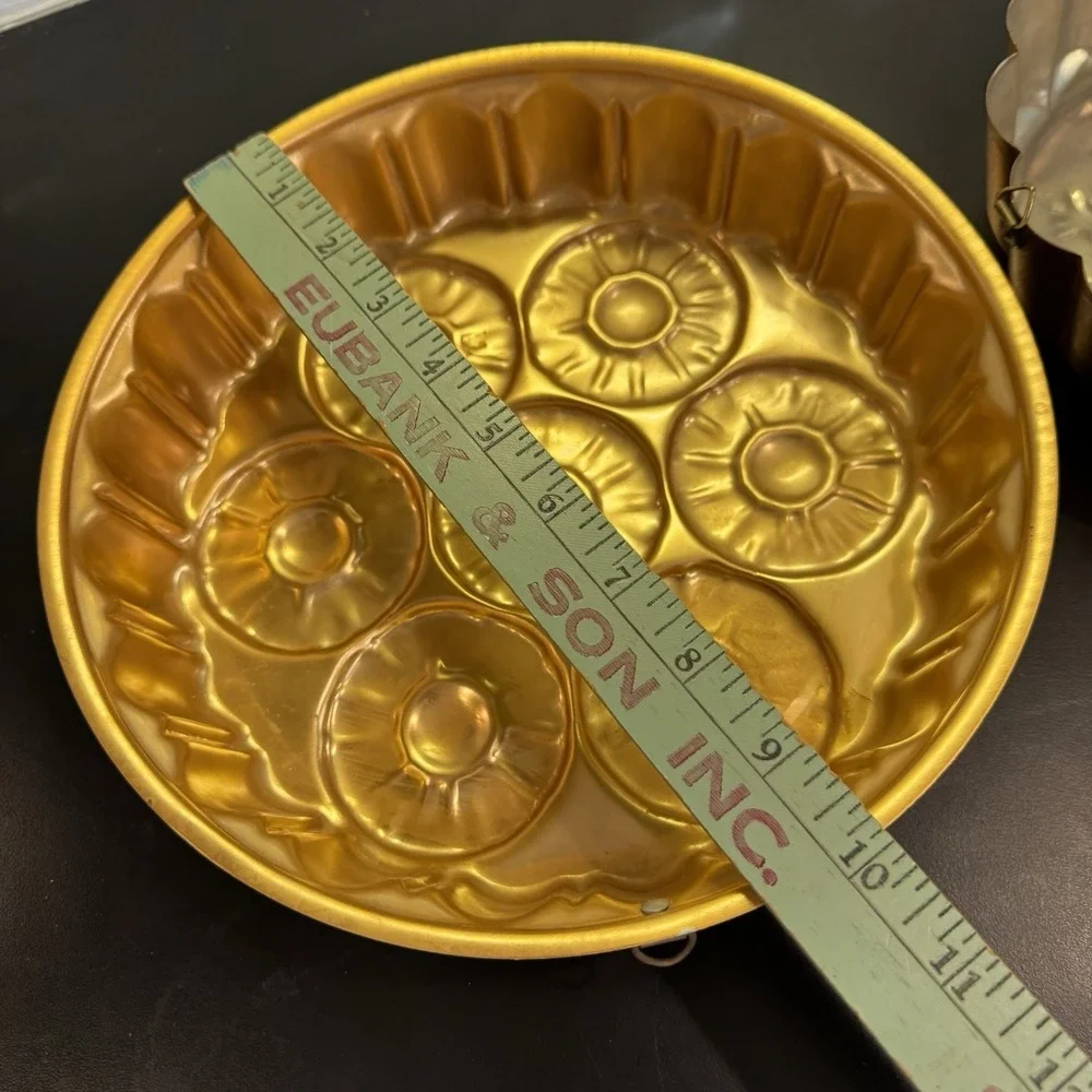 Vintage Copper Jello Mold Retro Kitchen Decor Pineapple Upside Down Cake & Fruit